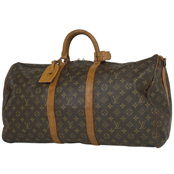 1000060631533 11 Louis Vuitton Keepall Bandouliere 55 Bag Monogram Brown