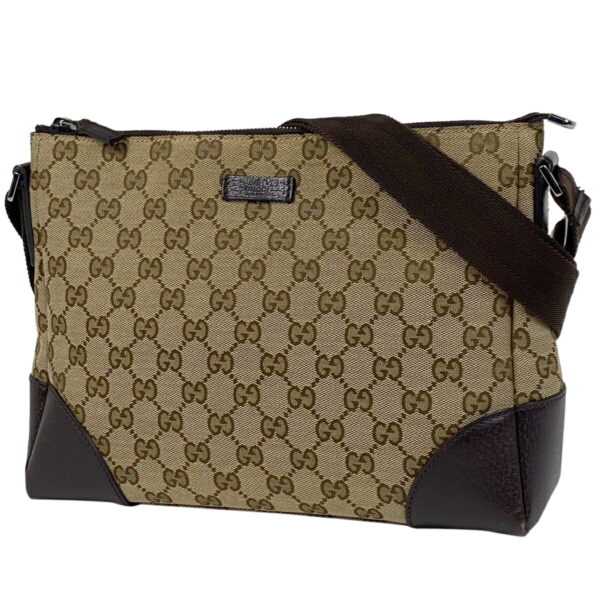 1000060642683 11 Gucci GG Pattern Shoulder Bag GG Canvas Brown