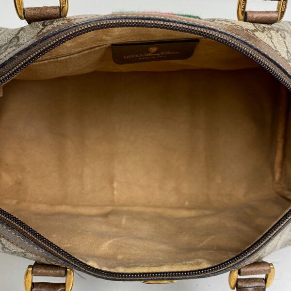 1000060643017 18 Gucci GG Pattern Handbag Sherry Line Canvas Brown Beige