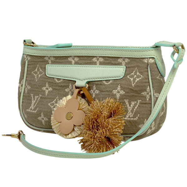 1000060681651 11 Louis Vuitton Pochette Accessoire Handbag Canvas Beige Green