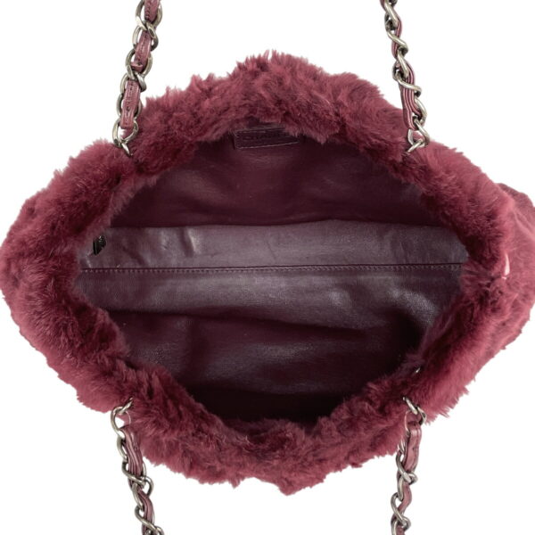 1000060769960 16 Chanel Coco Mark Chain Shoulder Bag Fur Red