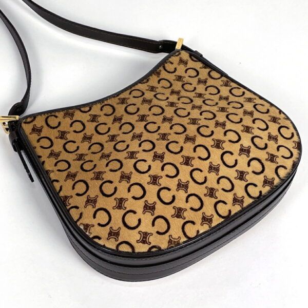 1000061285377 12 Celine C Macadam Pattern Harako Shoulder Handbag Brown