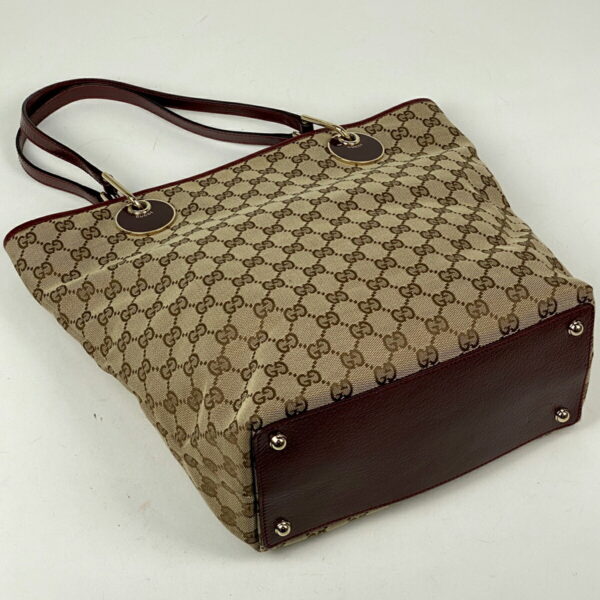 1000061339551 12 Gucci GG Pattern Tote Bag GG Canvas Beige Bordeaux