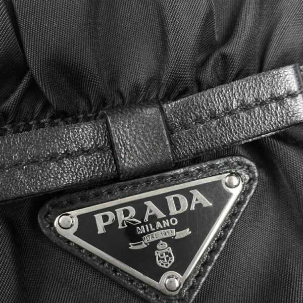 1000061531269 13 PRADA Plate 2WAY Shoulder Bag Handbag Nylon Nero