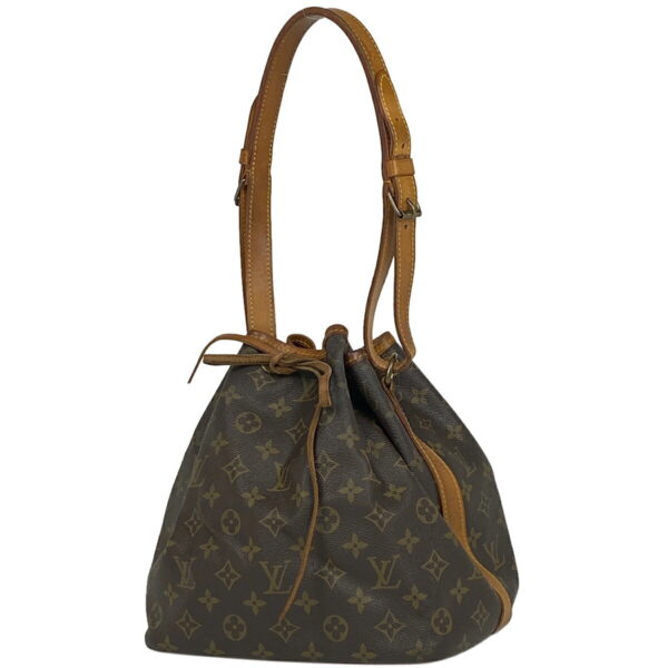 1000061701600 11 Louis Vuitton Petit Noe Shoulder Drawstring Bag Monogram Brown