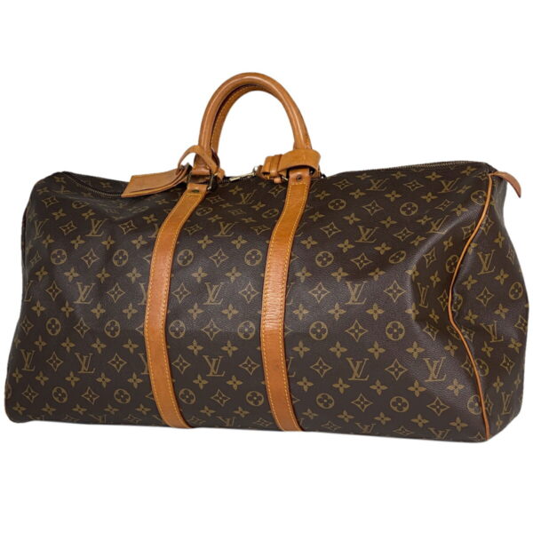 1000061778886 11 Louis Vuitton Keepall 55 Bag Monogram Brown