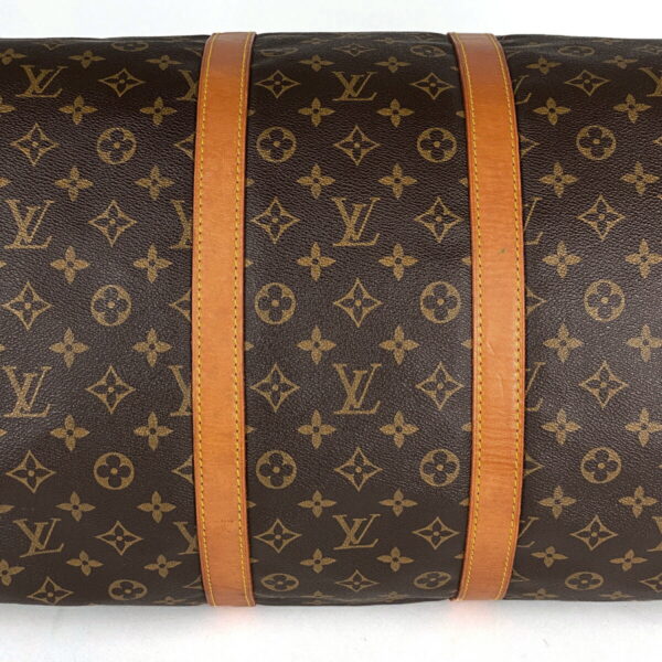 1000061778886 12 Louis Vuitton Keepall 55 Bag Monogram Brown