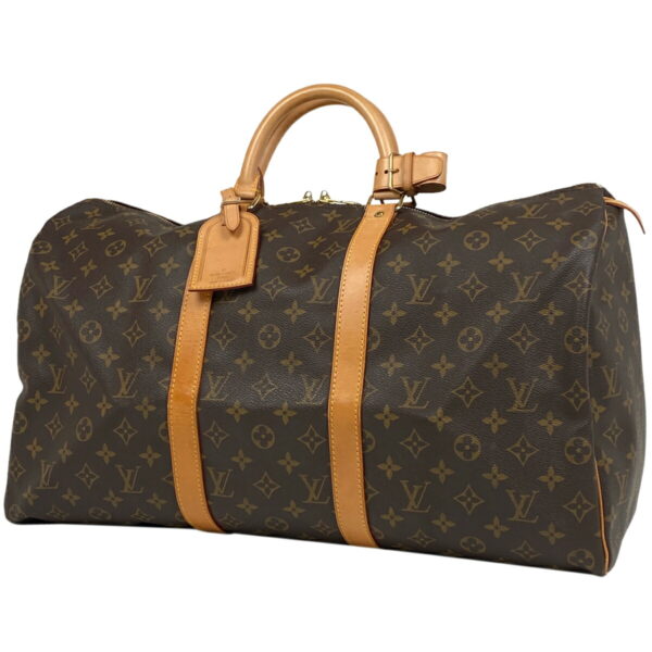 1000061836760 11 Louis Vuitton Keepall 50 Bag Monogram Brown