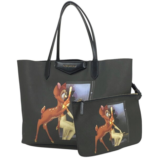 1000061836937 11 Givenchy Antigona Canvas Disney Collaboration Bambi Tote Bag Black