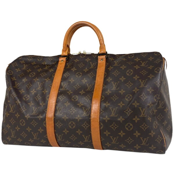 1000061954457 11 Louis Vuitton Keepall 50 Bag Monogram Brown