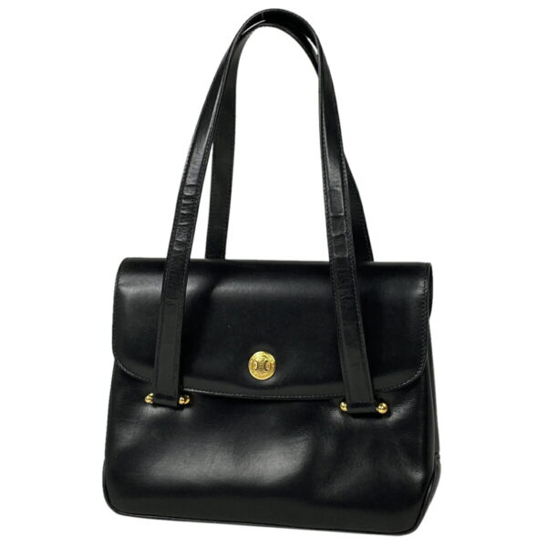 1000062162943 11 Celine Blason Leather Handbag Black