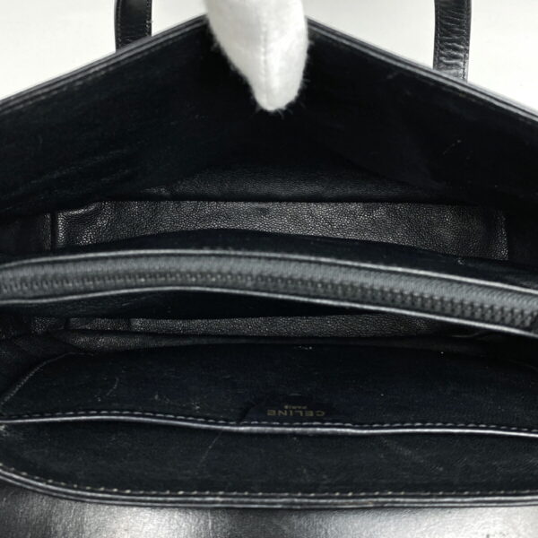 1000062162943 17 Celine Blason Leather Handbag Black