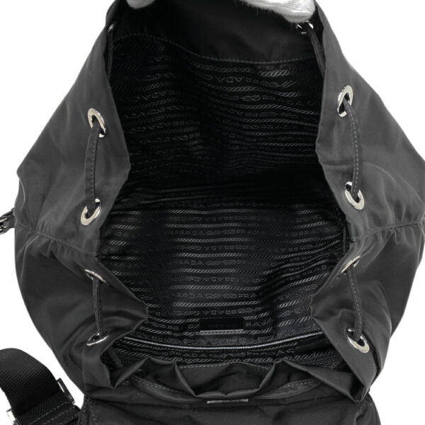 1000062187571 20 PRADA Plate Rucksack Nylon Nero