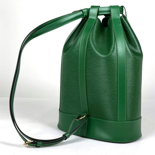 1000062193169 12 Louis Vuitton Randonnée PM Drawstring Shoulder Bag Epi Borneo Green