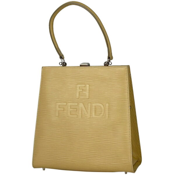 1000062224412 11 FENDI Handbag 2WAY Shoulder Bag Leather Cream