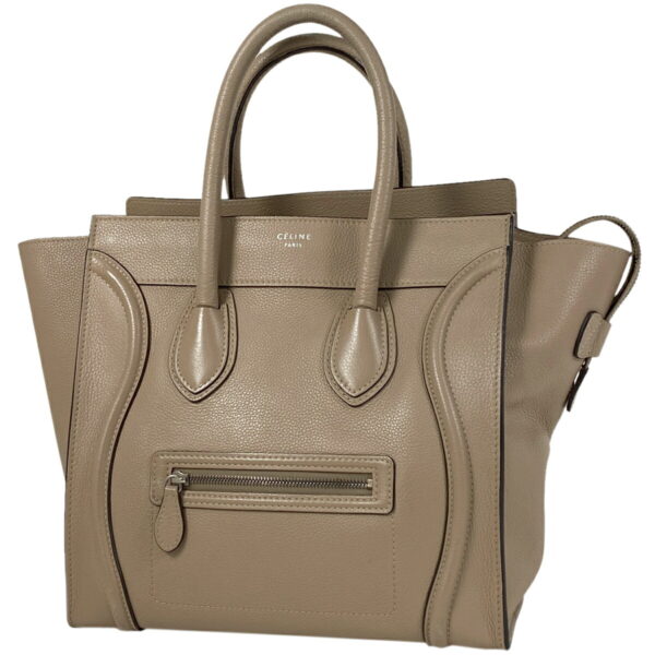 1000062302196 11 Celine Luggage Mini Shopper Leather Tote Handbag Beige