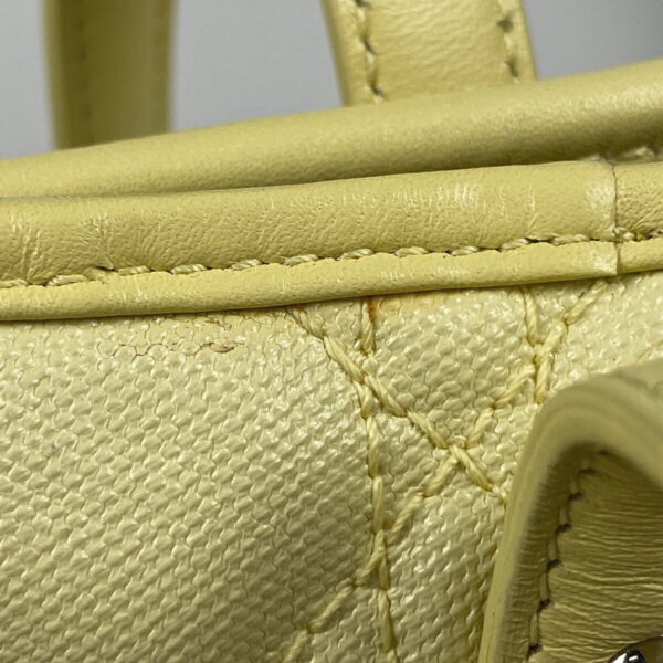 1000062511819 15 Christian Dior Panarea Canvas Cannage Tote Handbag Yellow