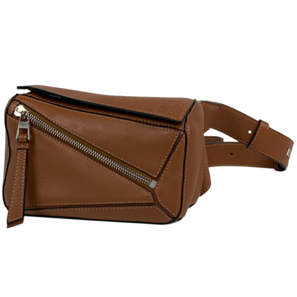 1000062563795 11 Loewe Puzzle Bum Bag Mini Anagram Waist Bag Leather Brown