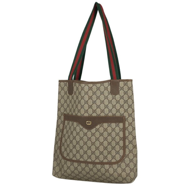 1000062624946 11 Gucci GG Pattern Sherry Line Tote Bag Canvas Brown Beige