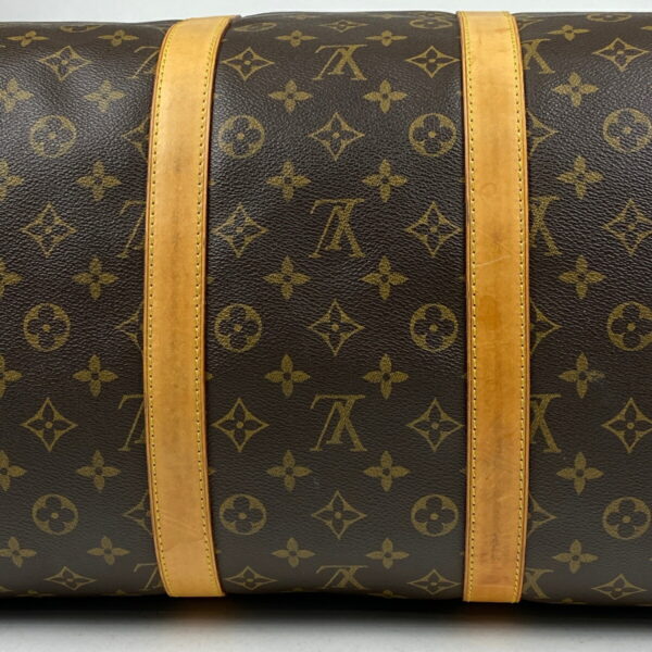 1000062792492 12 Louis Vuitton Keepall Bandouliere 55 Bag Monogram Brown