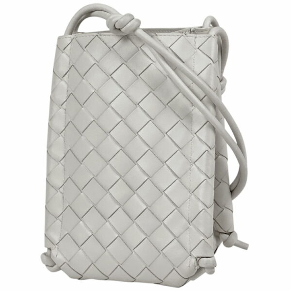 1000062799873 11 Bottega Veneta Intrecciato Leather Crossbody Pouch Shoulder Bag White