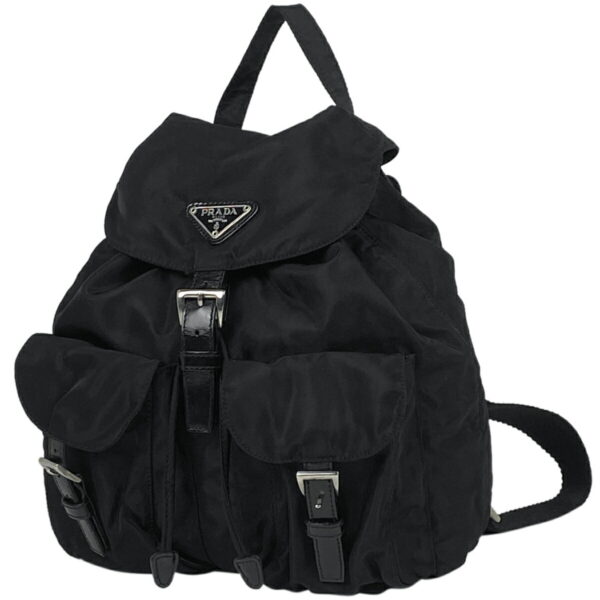 1000062802214 11 PRADA Plate Rucksack Nylon Nero