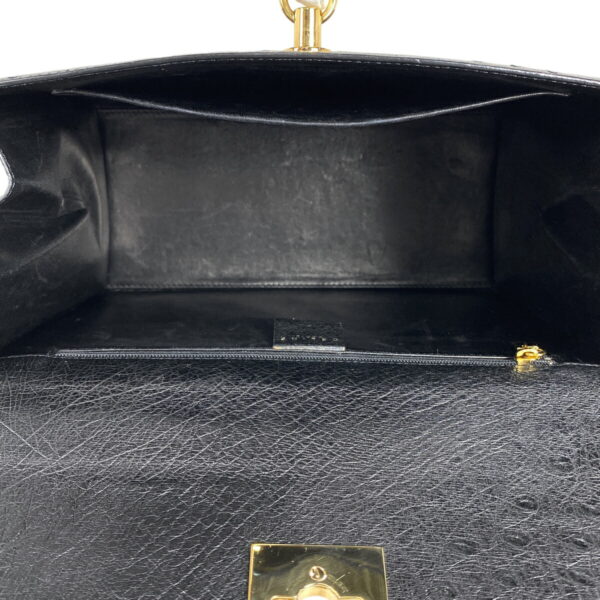 1000062915594 17 Celine Ostrich Leather Handbag Black