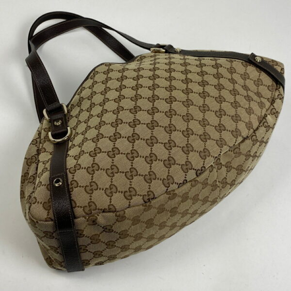 1000062959406 12 Gucci GG Pattern Abby Tote Bag GG Canvas Beige Brown