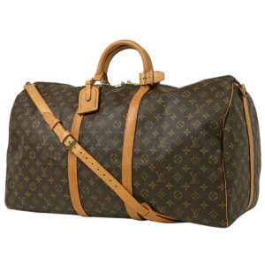 1000062963755 11 Louis Vuitton Monogram Keepall 50 Boston Bag Brown