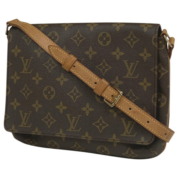 1000063140971 11 Louis Vuitton Musette Tango Shoulder Bag Monogram Brown