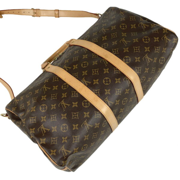 1000063353296 12 Louis Vuitton Keepall Bandouliere 45 2way Bag Monogram Brown