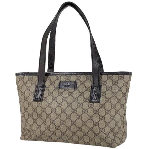 1000063395364 11 Gucci GG Pattern Tote Bag Canvas Beige Brown