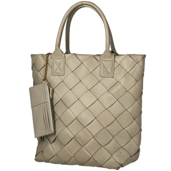 1000063685830 11 Bottega Veneta Maxi Hippo 30 2WAY Intrecciato Leather Tote Shoulder Bag Ivory