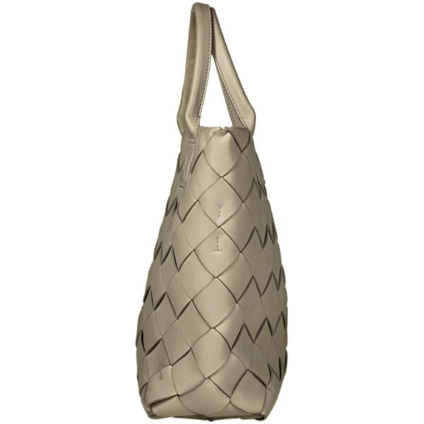 1000063685830 12 Bottega Veneta Maxi Hippo 30 2WAY Intrecciato Leather Tote Shoulder Bag Ivory