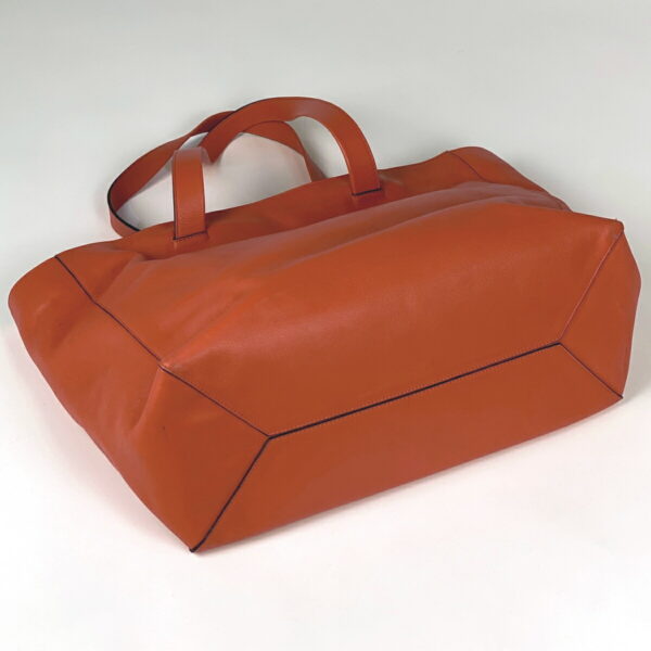 1000063735511 12 Loewe East West Shopper Tote Bag Anagram Leather Orange