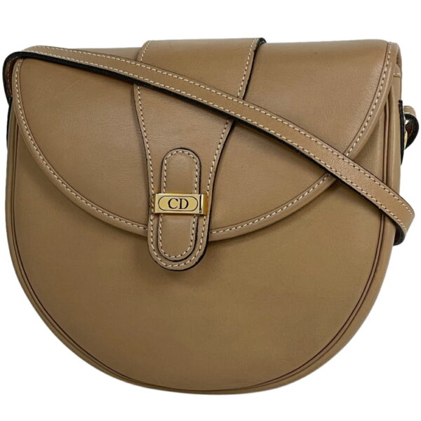 1000063832722 11 Christian Dior Leather Shoulder Bag Beige