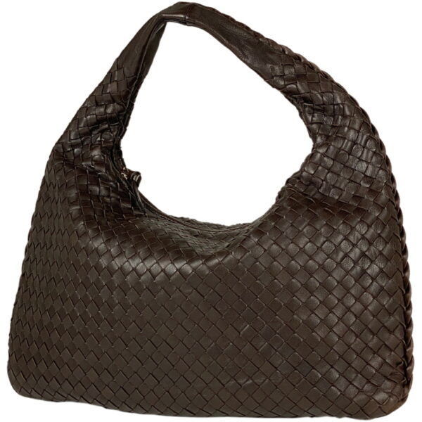 1000063875293 11 Bottega Veneta Intrecciato Nappa Hobo Leather Shoulder Bag Brown