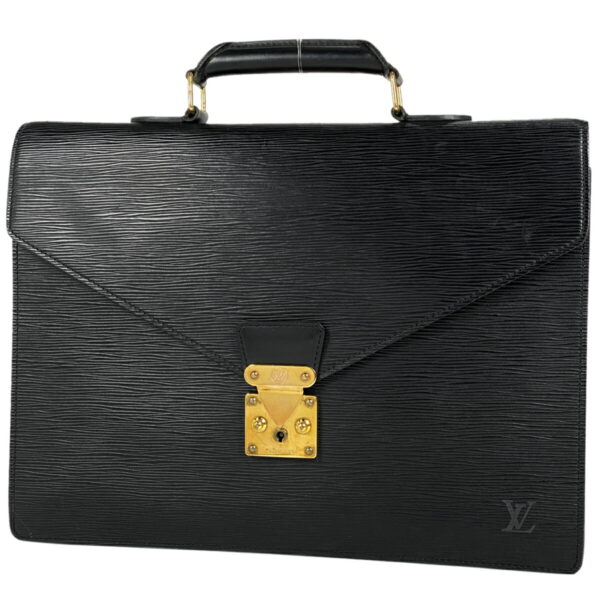 1000064011041 11 Louis Vuitton Serviette Conseil Briefcase Epi Noir Black