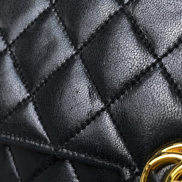 1000064069035 16 Chanel Coco Mark Chain Matelasse Mademoiselle Shoulder Bag Leather Black