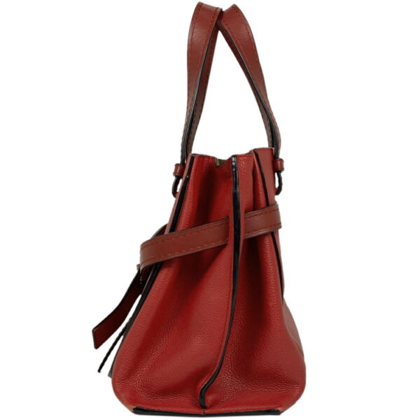 1000064096819 12 Loewe Gate Top Handle 2Way Shoulder Bag Leather Red