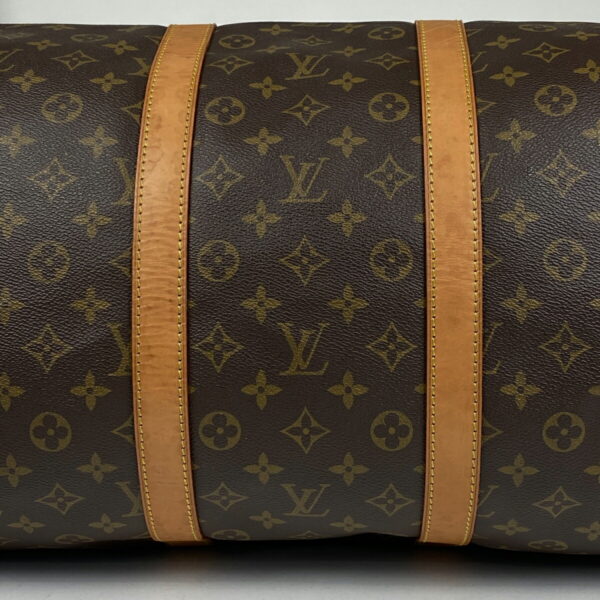 1000064302620 12 Louis Vuitton Keepall 55 Bag Monogram Brown