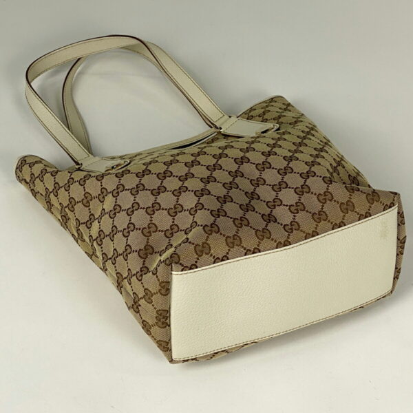 1000064345306 12 Gucci GG Pattern Tote Bag GG Canvas Beige White