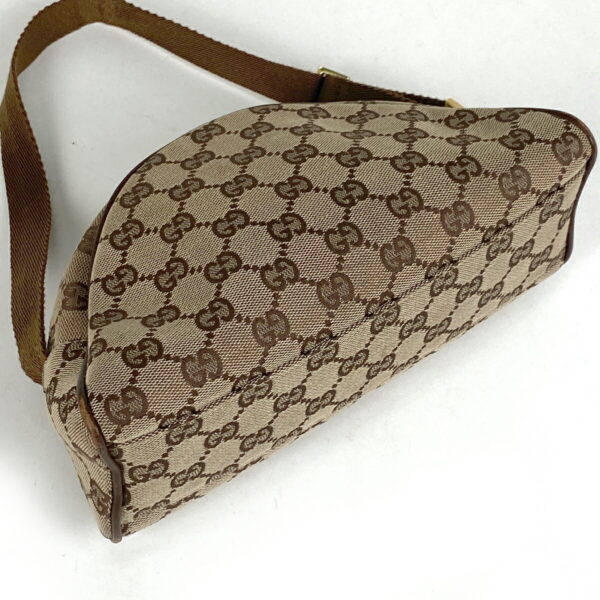 1000064585719 12 Gucci GG Pattern Mini Shoulder Bag Half Moon Pouch GG Brown