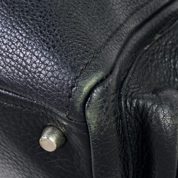 1000064808214 12 PRADA Plate Tote Bag Leather Nero