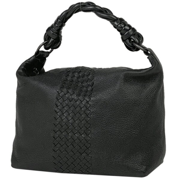 1000064815830 11 Bottega Veneta Intrecciato Braided Nappa Shoulder Leather Shoulder Bag Black