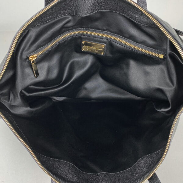 1000065059080 15 Salvatore Ferragamo Gancini 2WAY Shoulder Tote Bag Leather Black