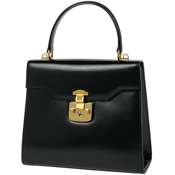 1000065079811 11 Gucci Ladylock Handbag Leather Black