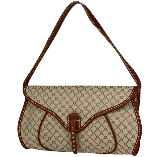 1000065195252 11 Celine Macadam Pattern Shoulder Canvas Shoulder Bag Beige Brown