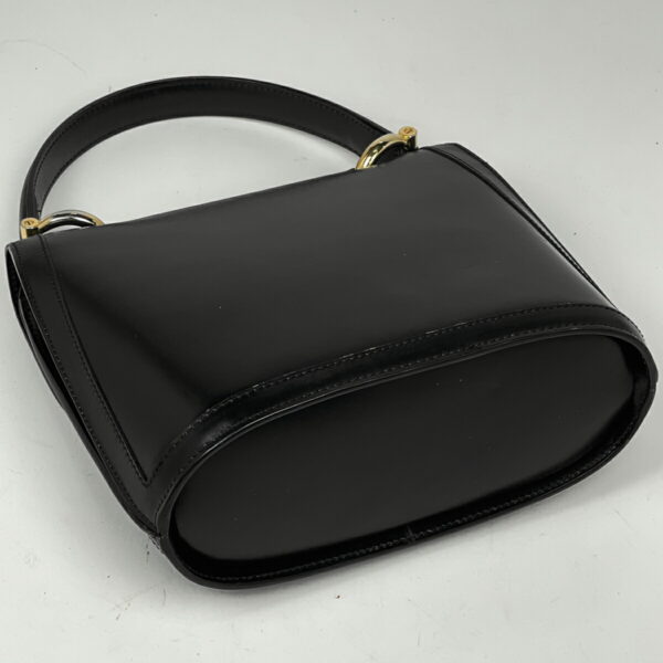 1000065379720 12 Celine Circle W Flap Globe Leather Handbag Black