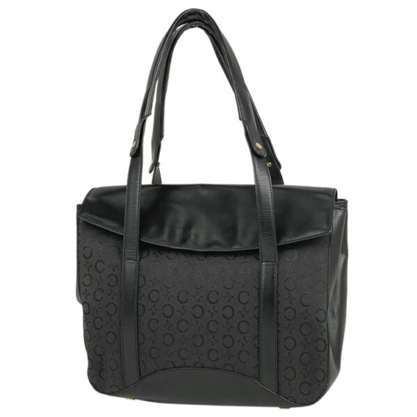 1000065379881 11 Celine C Macadam Pattern Canvas Tote Bag Black